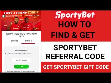 how to get a referral code on sportybet